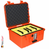 1507 AIR Case, PNP Latches, With Divider, Orange