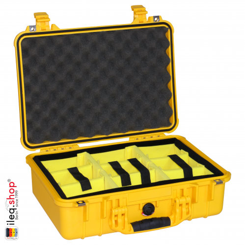 1500 Case W/Divider, Yellow