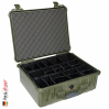 1550 Case W/Dividers, OD Green