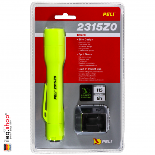 2315Z0 LED Flashlight ATEX Zone 0, Yellow