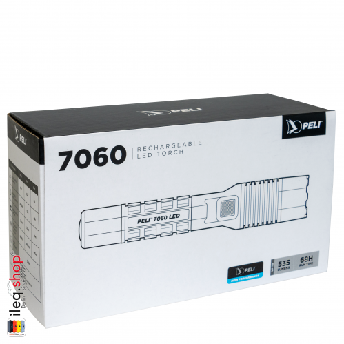7060 Rechargeable LED Flashlight 5. Gen., Black