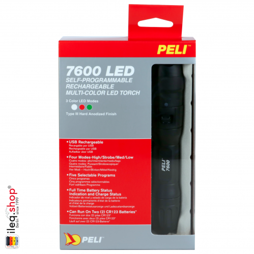 7600 3-Color Tactical LED Flashlight
